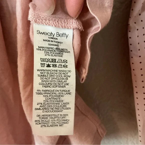 Sweaty Betty Breeze Merino Long Sleeve Athletic Running Top Pink  Medium - Picture 8 of 8